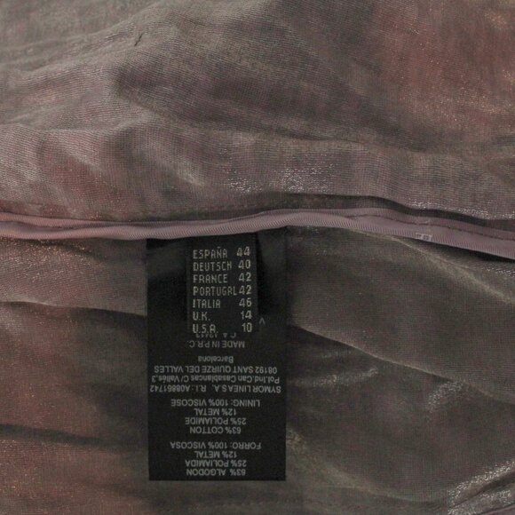 Javier Simorra Barcelona Crinkle Purple Single Breasted Blazer Jacket 10 NEW - Picture 8 of 10